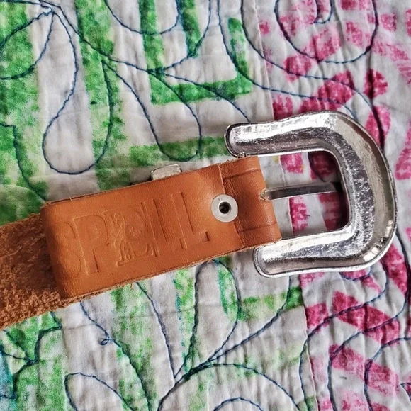 Spell Cactus Rose Tooled Leather Belt VERY RARE! - Picture 6 of 7
